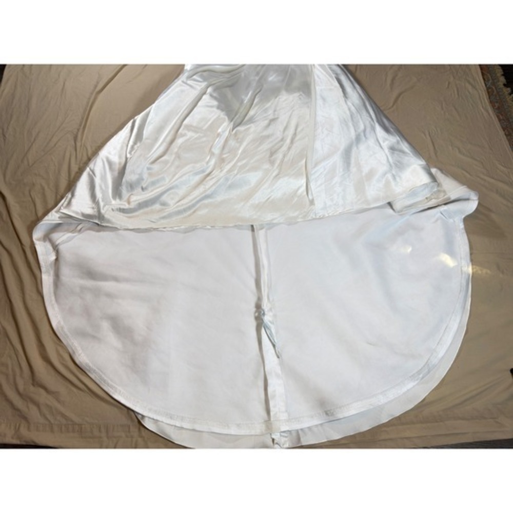 Maggie Sottero Wedding Dress Women 14 White Beaded Satin Strapless AD3300 - Picture 3 of 16